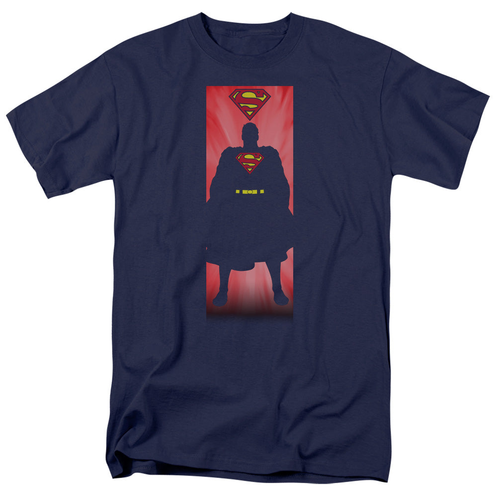 Superman - Block - Short Sleeve Adult 18/1 - Navy T-shirt
