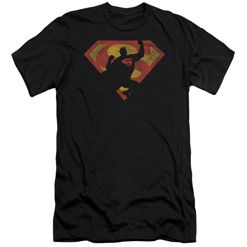 Superman - S Shield Knockout-premuim Canvas Adult Slim Fit 30/1 - Black