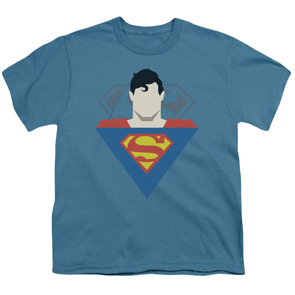 Superman - Simple Supes - Short Sleeve Youth 18/1 - Slate T-shirt