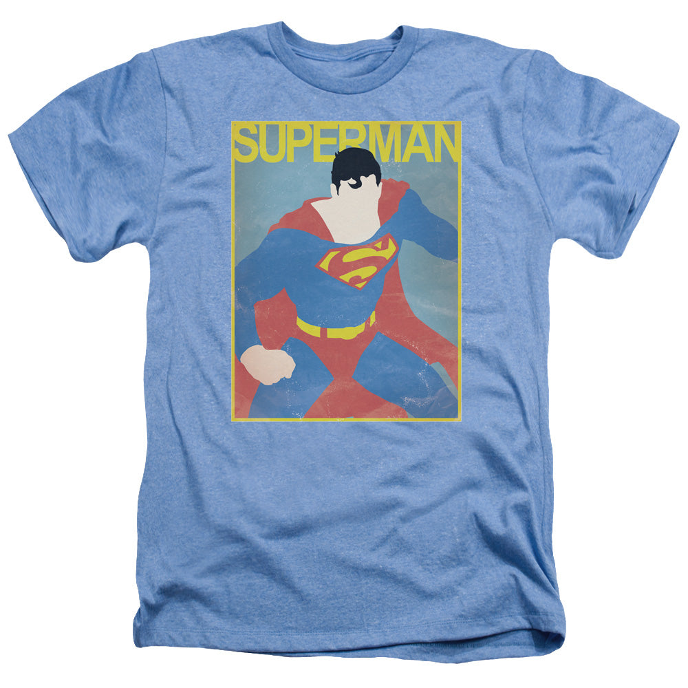 Superman - Simple Sm Poster - Adult Heather - Light Blue