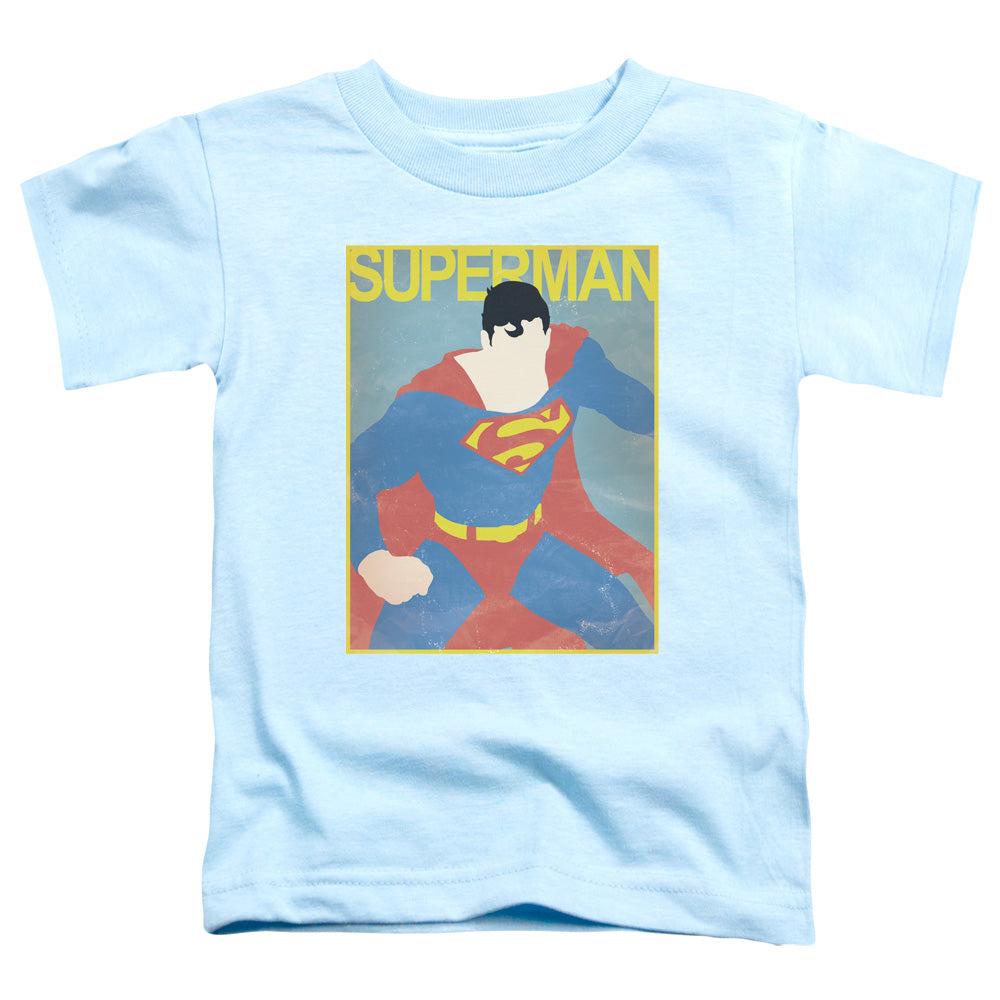 Superman - Simple Sm Poster - Short Sleeve Toddler Tee - Light Blue T-shirt