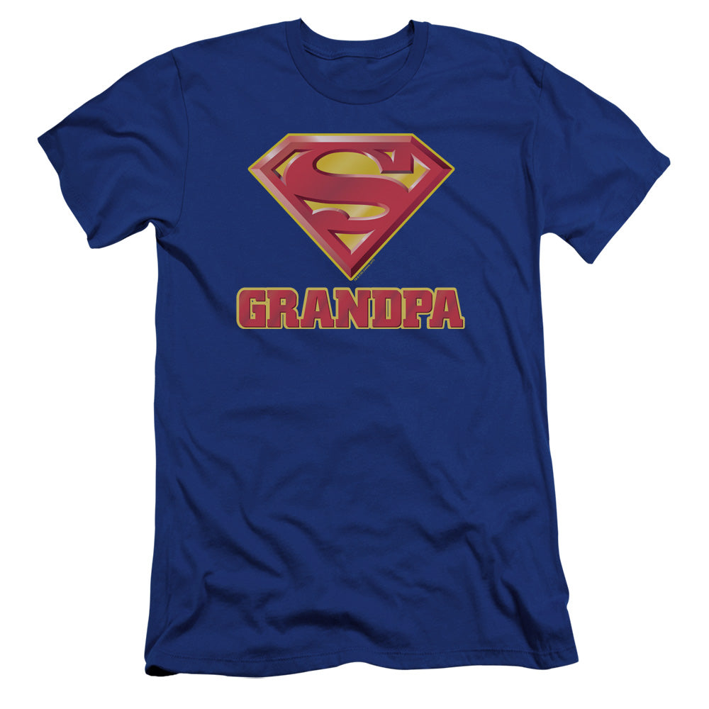 Superman - Super Grandpa-premuim Canvas Adult Slim Fit 30/1 - Royal Blue