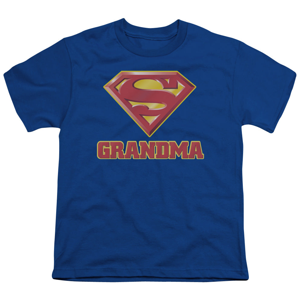 Superman - Super Grandma - Short Sleeve Youth 18/1 - Royal Blue T-shirt