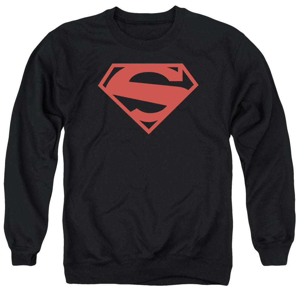 Superman - 52 Red Block - Adult Crewneck Sweatshirt - Black