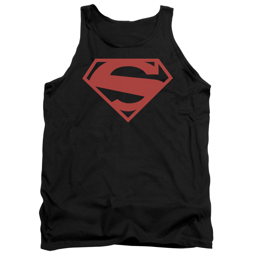 Superman - 52 Red Block - Adult Tank - Black