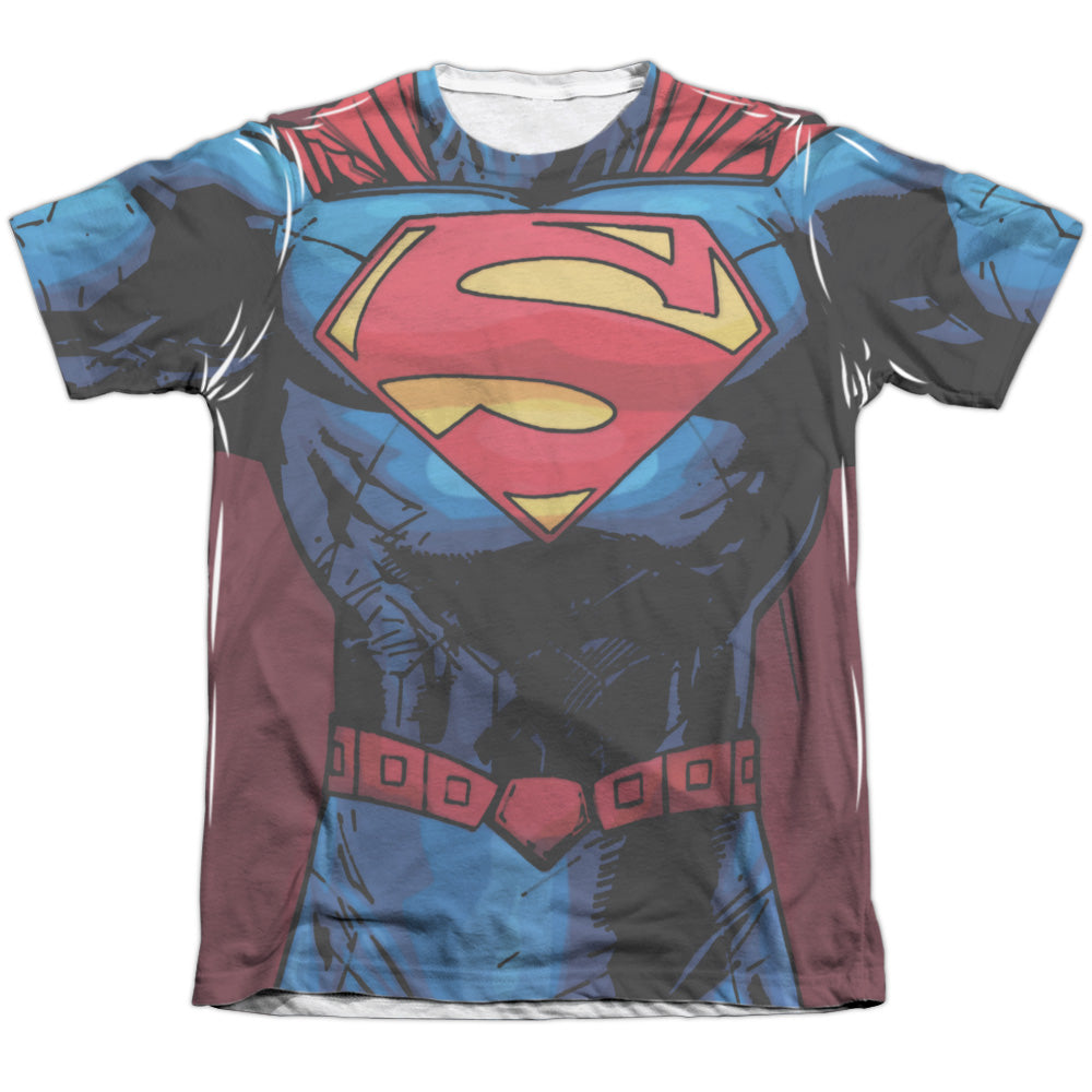 Superman - New 52 Superman - Adult Poly/cotton Short Sleeve Tee - White T-shirt