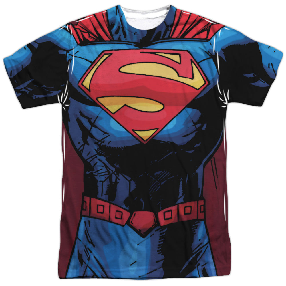 Superman - New 52 Superman - Short Sleeve Adult Poly Crew - White T-shirt