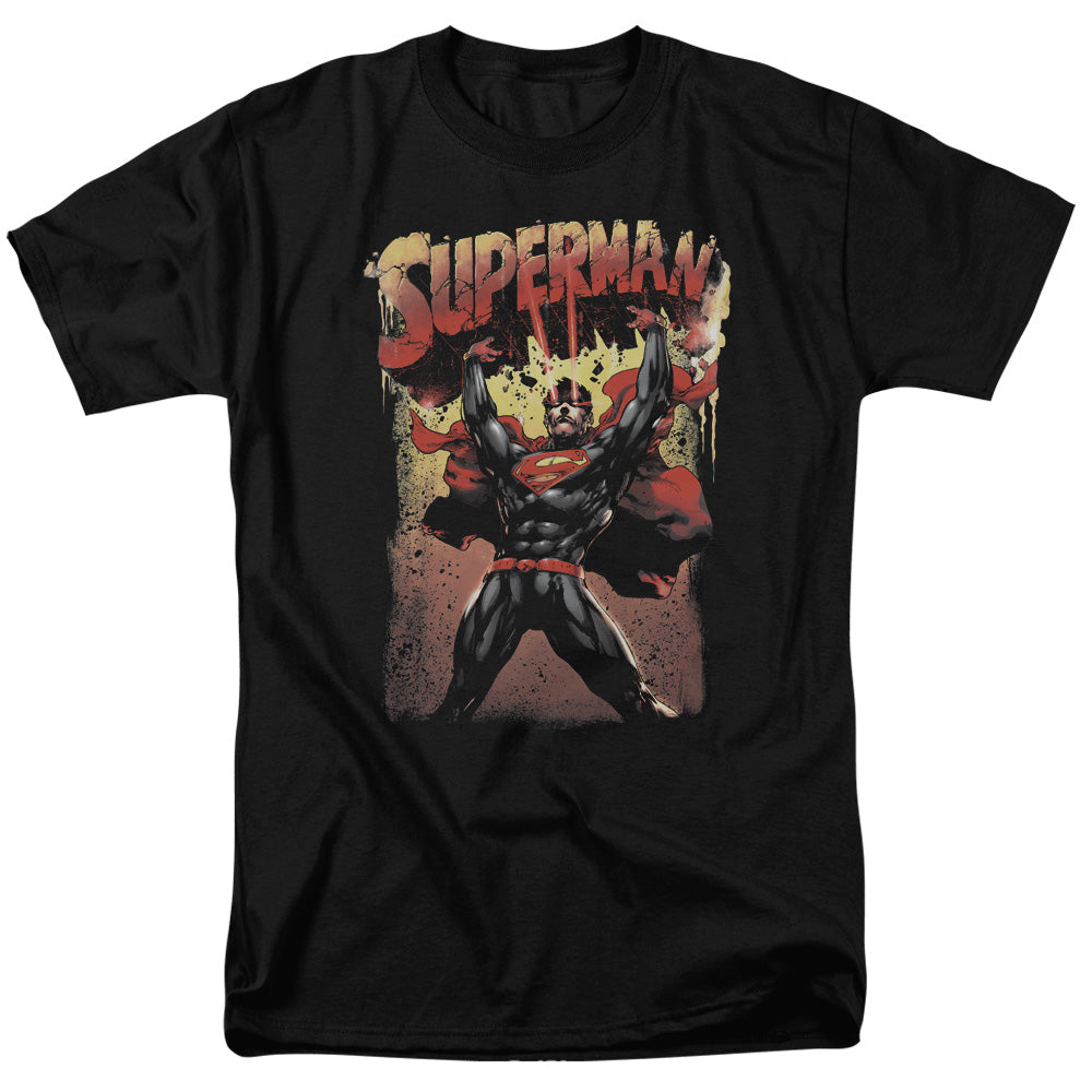 Superman - Lift Up - Short Sleeve Adult 18/1 - Black T-shirt