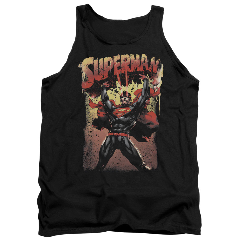 Superman - Lift Up - Adult Tank - Black