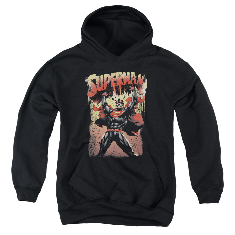 Superman - Lift Up - Youth Pull-over Hoodie - Black