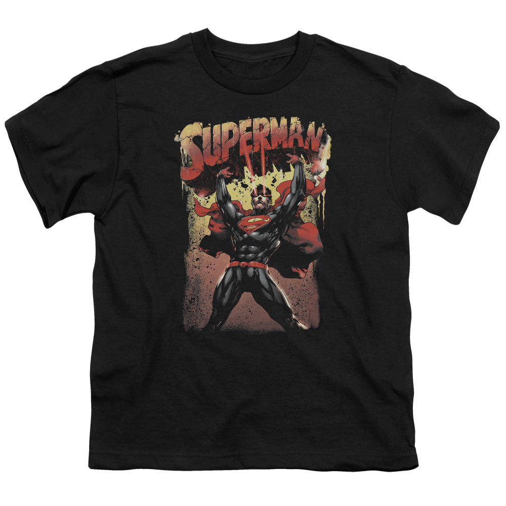 Superman - Lift Up - Short Sleeve Youth 18/1 - Black T-shirt