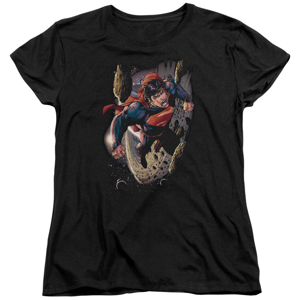 Superman - Orbit - Short Sleeve Womens Tee - Black T-shirt
