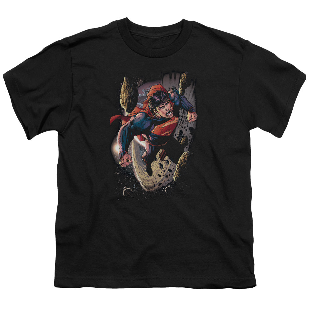 Superman - Orbit - Short Sleeve Youth 18/1 - Black T-shirt
