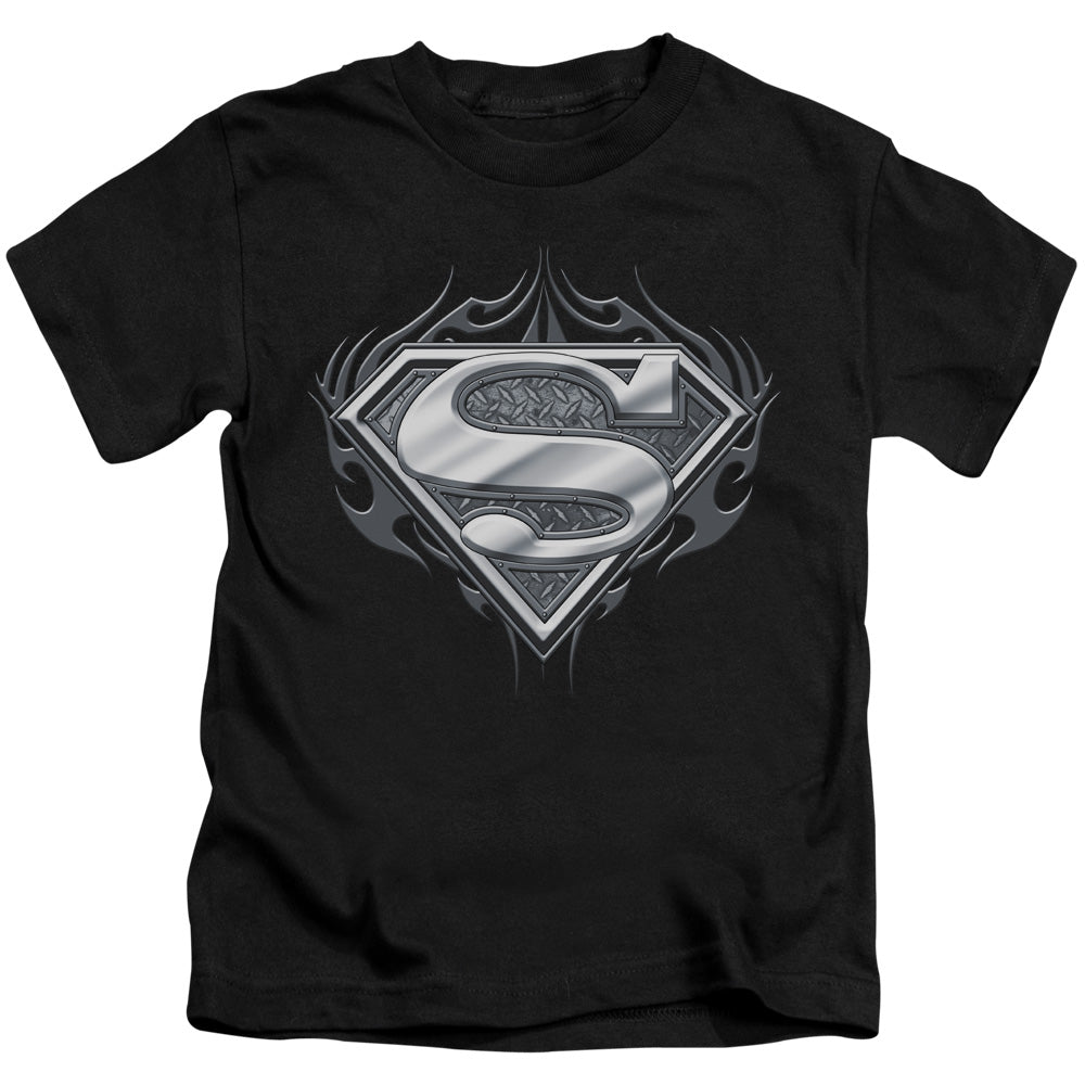 SUPERMAN BIKER METAL - S/S JUVENILE 18/1 - BLACK - T-Shirt