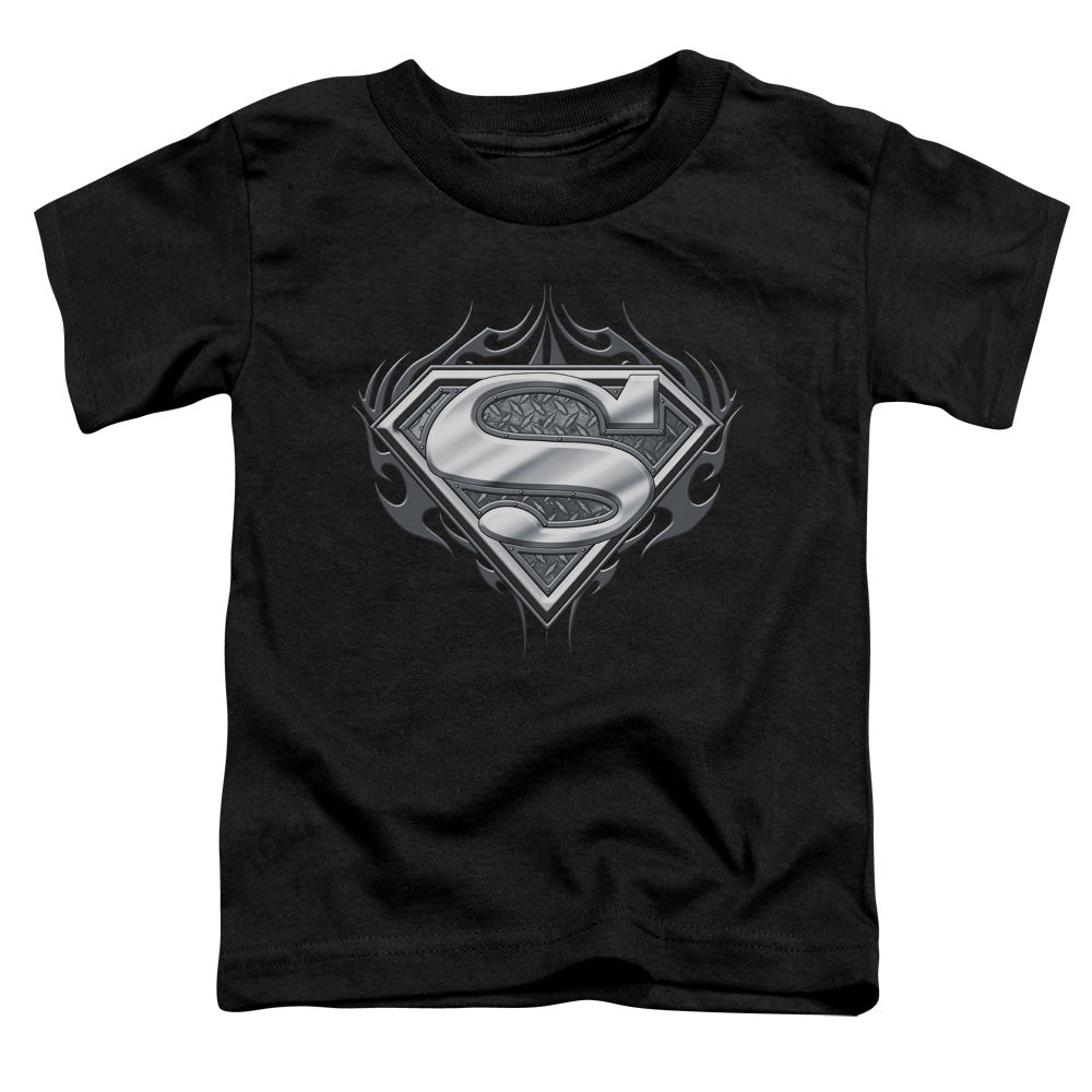 Superman - Biker Metal - Short Sleeve Toddler Tee - Black T-shirt