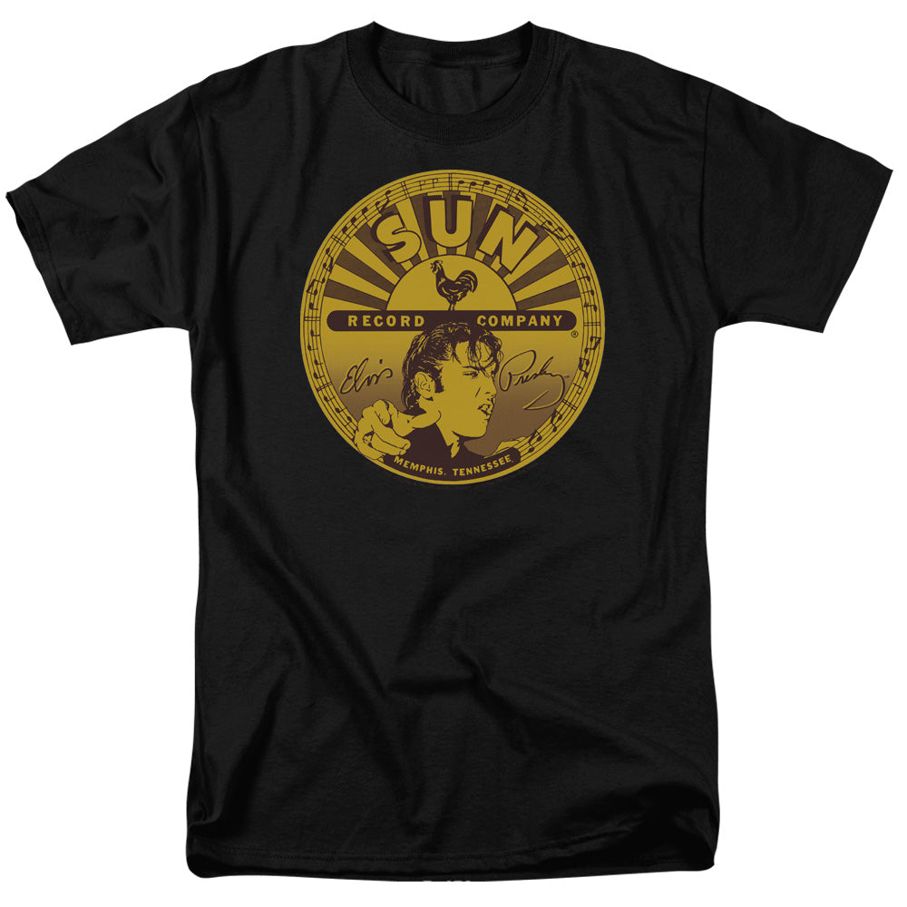 Sun - Elvis Full Sun Label - Short Sleeve Adult 18/1 - Black T-shirt