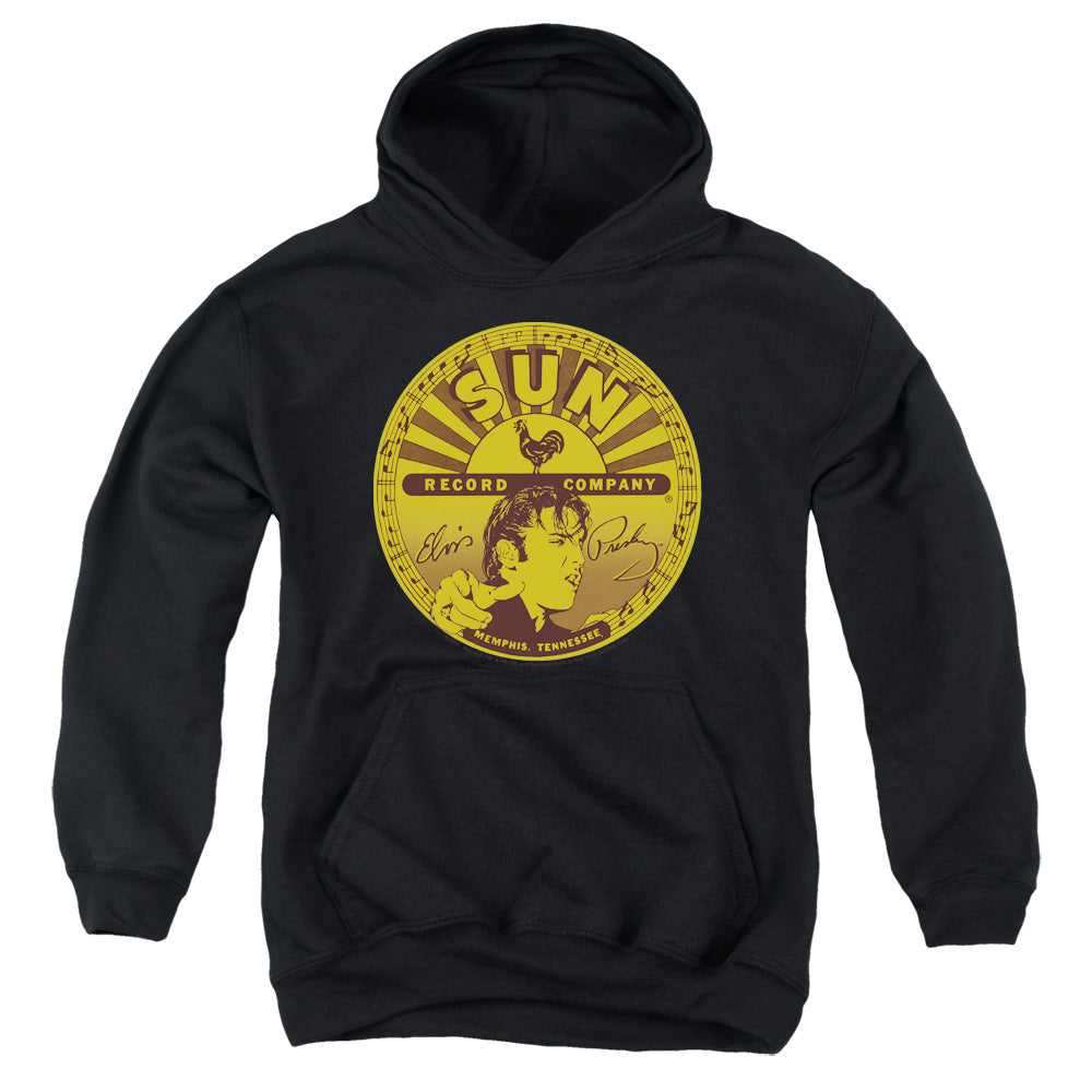 Sun - Elvis Full Sun Label - Youth Pull-over Hoodie - Black