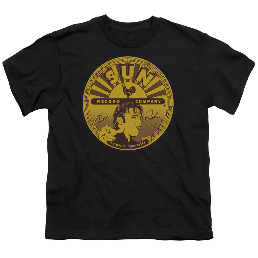 Sun - Elvis Full Sun Label - Short Sleeve Youth 18/1 - Black T-shirt