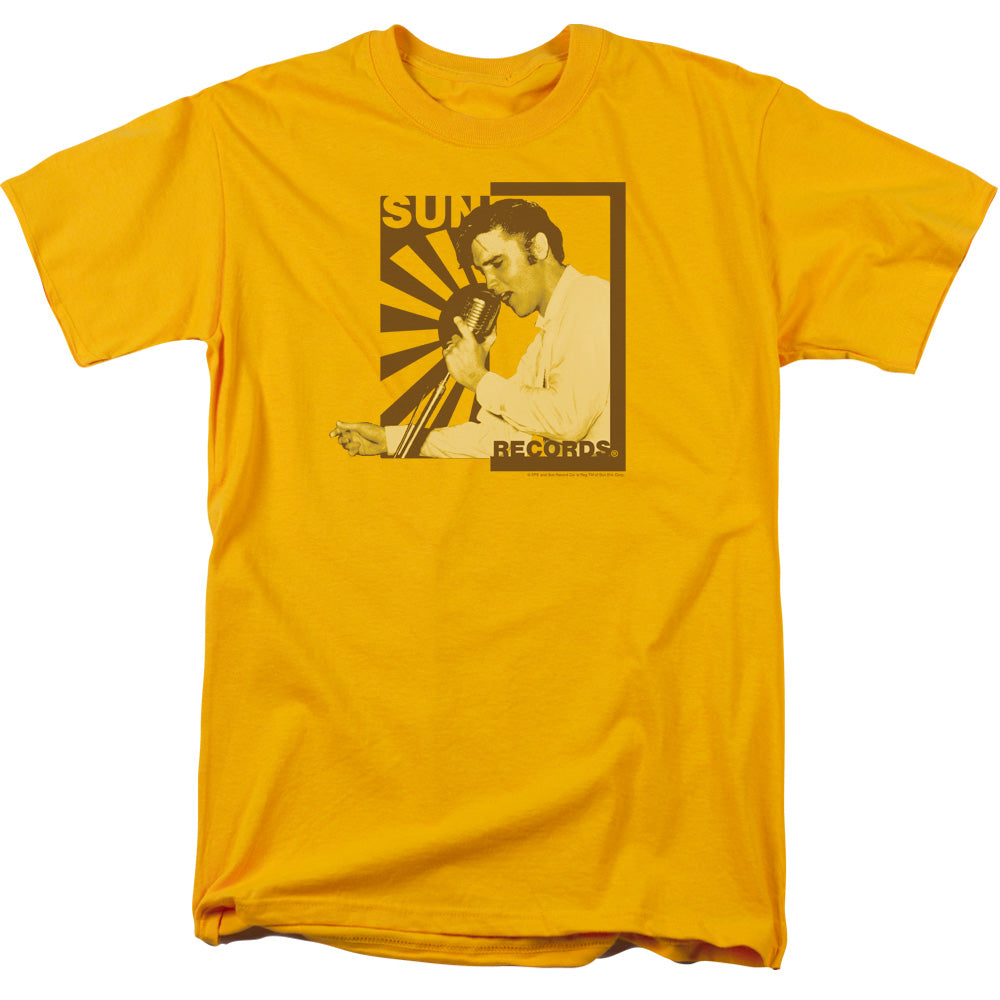 Sun - Sun Records Slvis On The Mic - Short Sleeve Adult 18/1 - Gold T-shirt