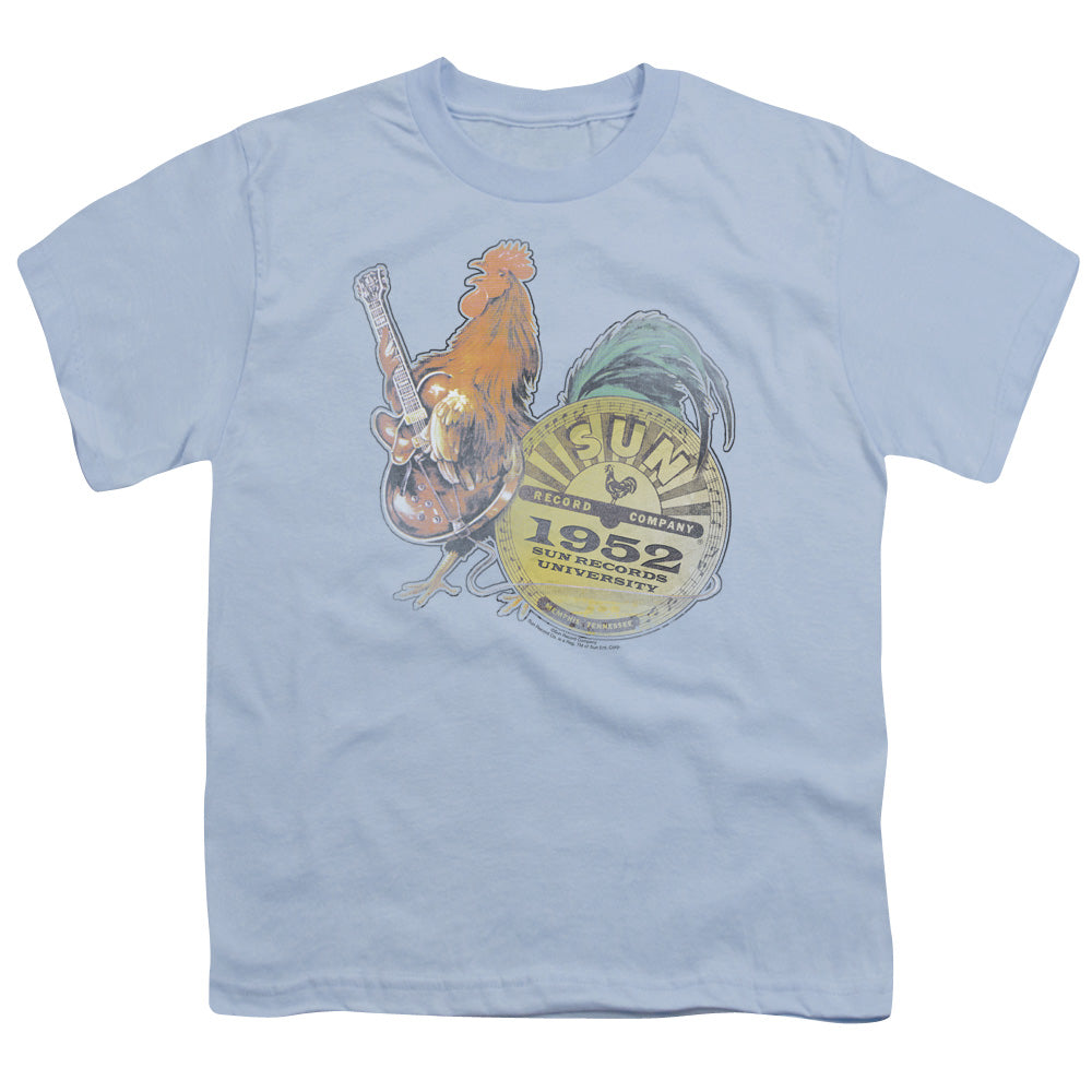 Sun - Rockin Rooster - Short Sleeve Youth 18/1 - Light Blue T-shirt