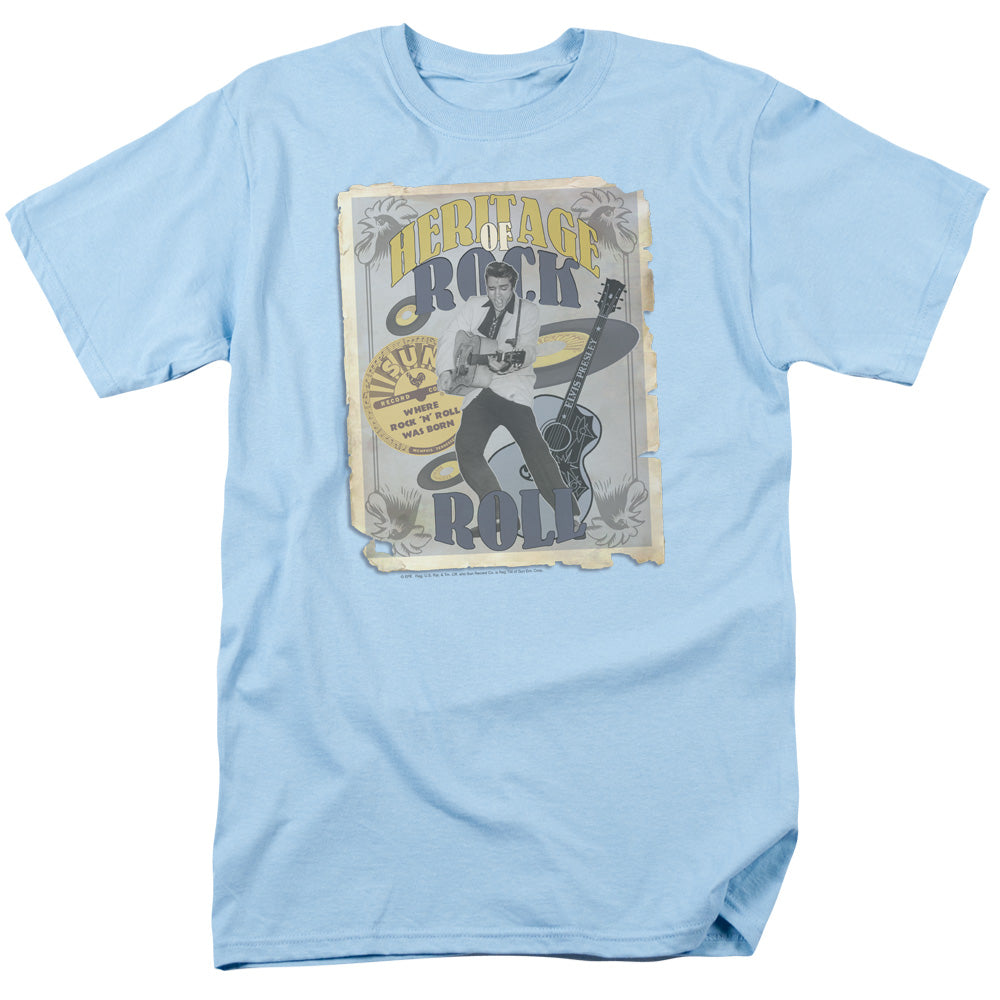 Sun - Heritage Of Rock Poster - Short Sleeve Adult 18/1 - Light Blue T-shirt