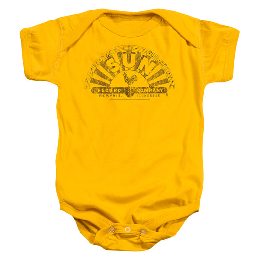 Sun - Worn Logo - Infant Snapsuit - Gold