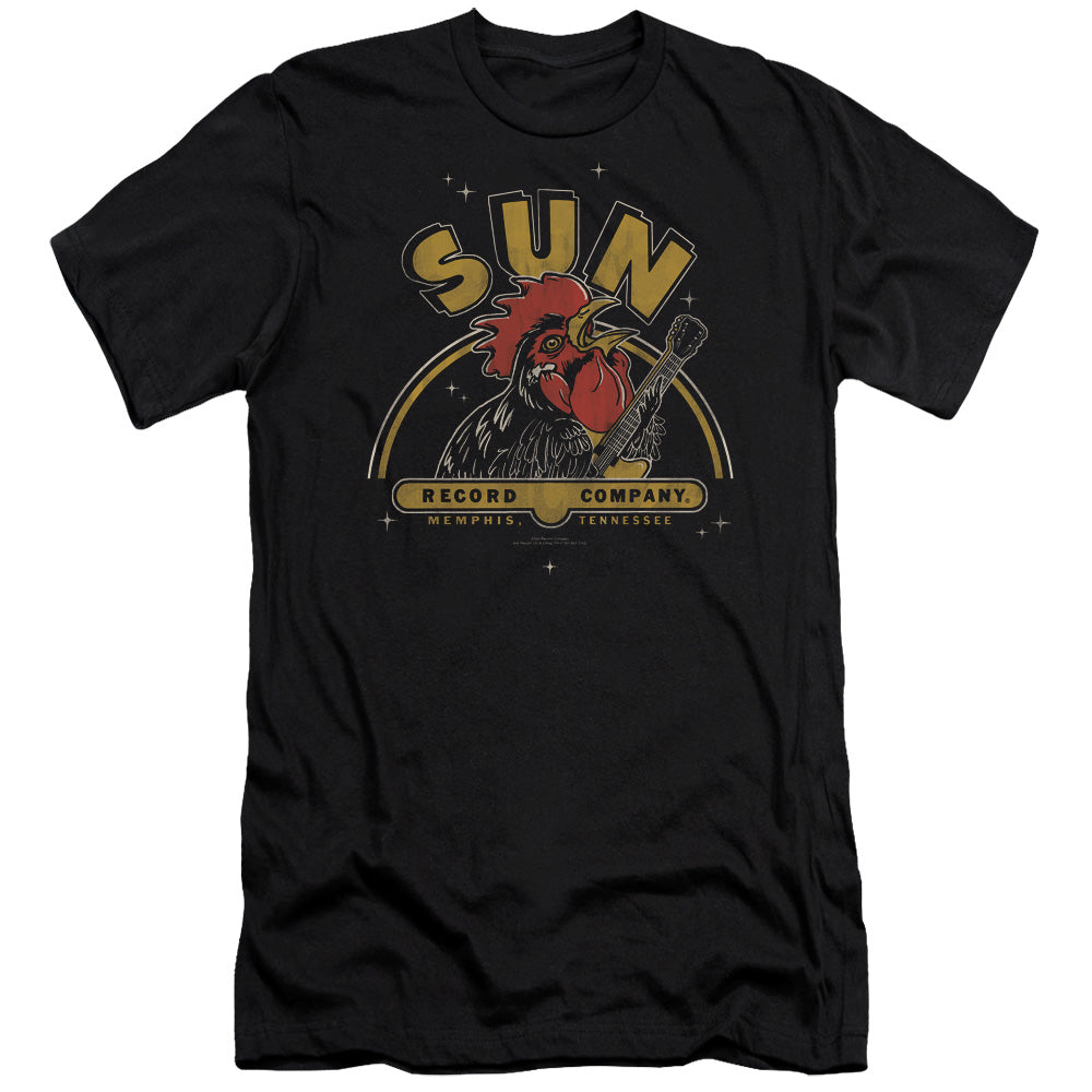 Sun - Rocking Rooster-premuim Canvas Adult Slim Fit 30/1 - Black
