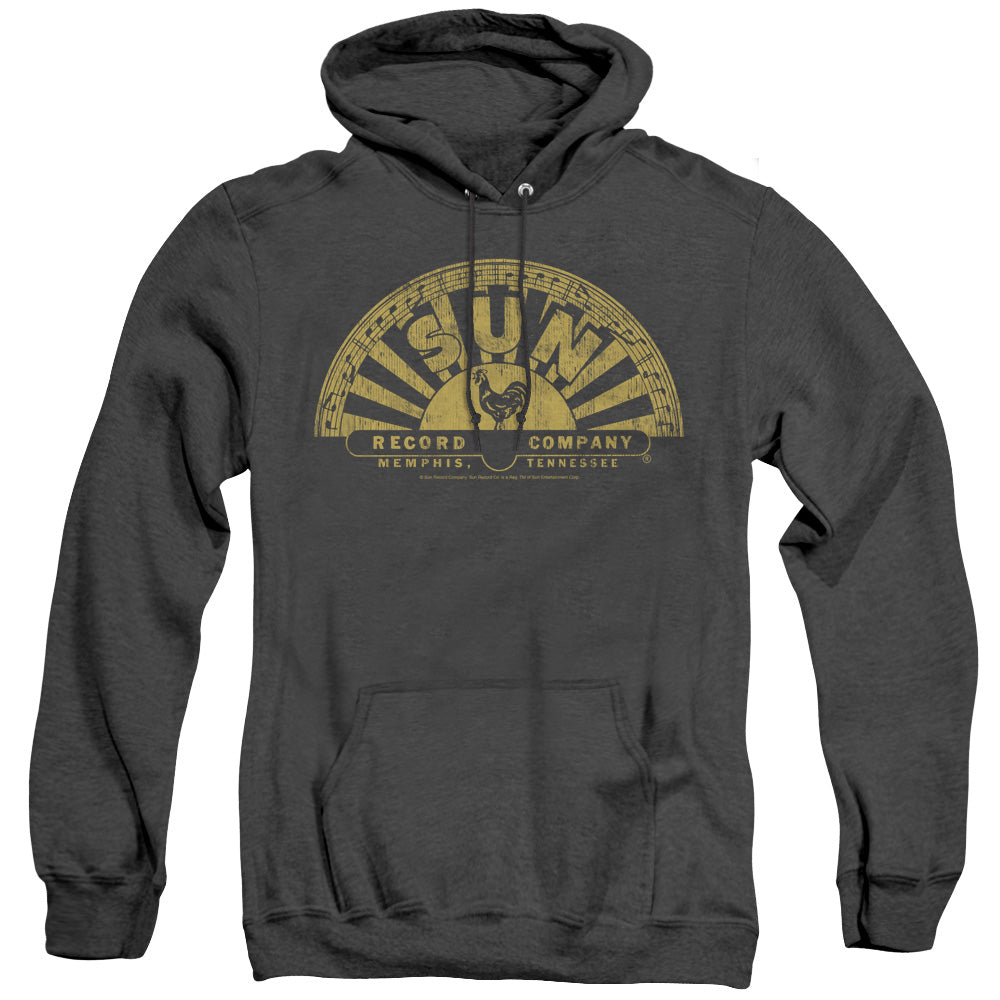 Sun - Tattered Logo - Adult Heather Hoodie - Black