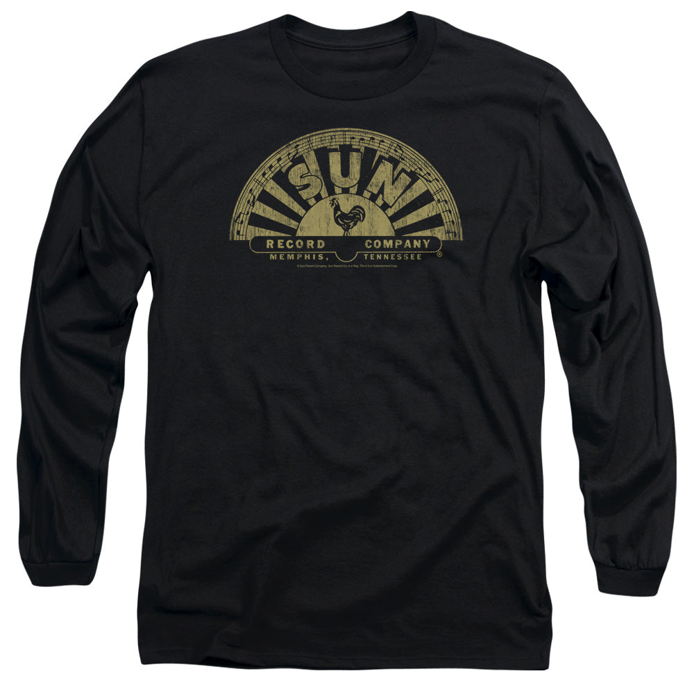 Sun - Tattered Logo - Long Sleeve Adult 18/1 - Black T-shirt