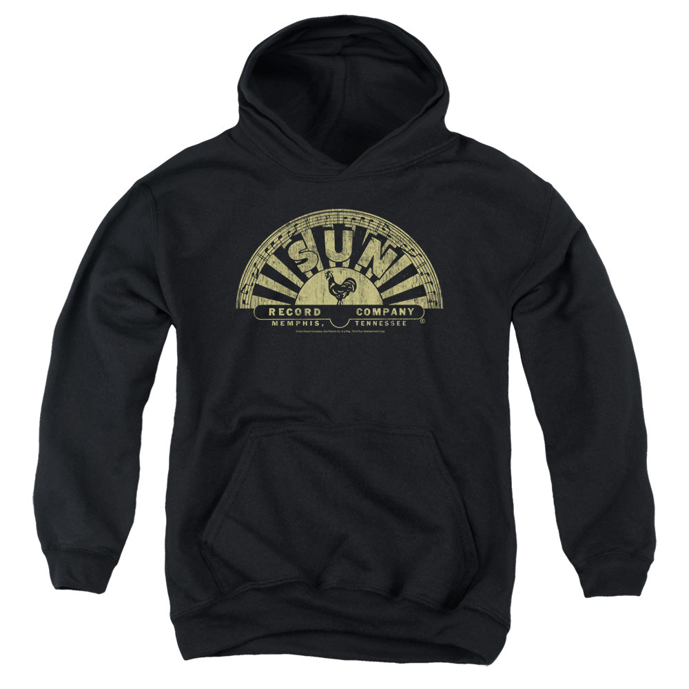 Sun - Tattered Logo - Youth Pull-over Hoodie - Black