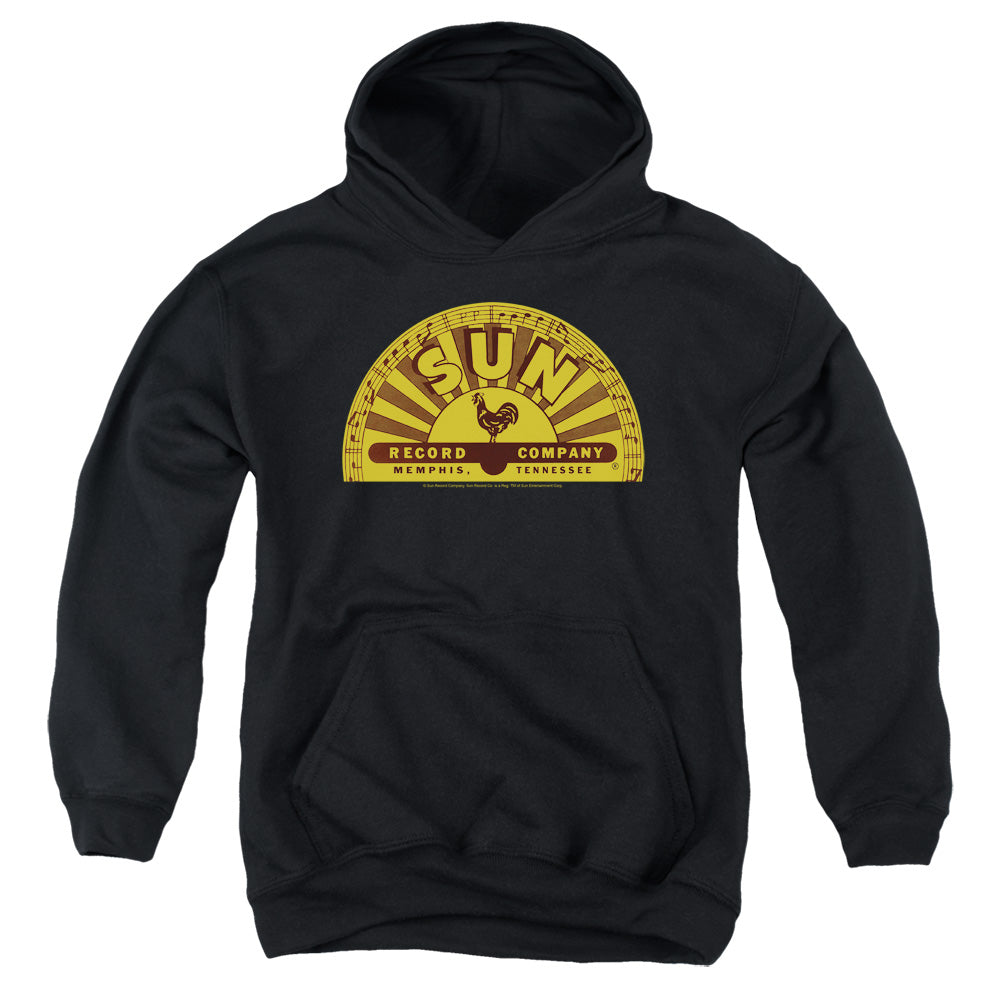Sun Traditional Logo-youth Pull-over Hoodie - Black