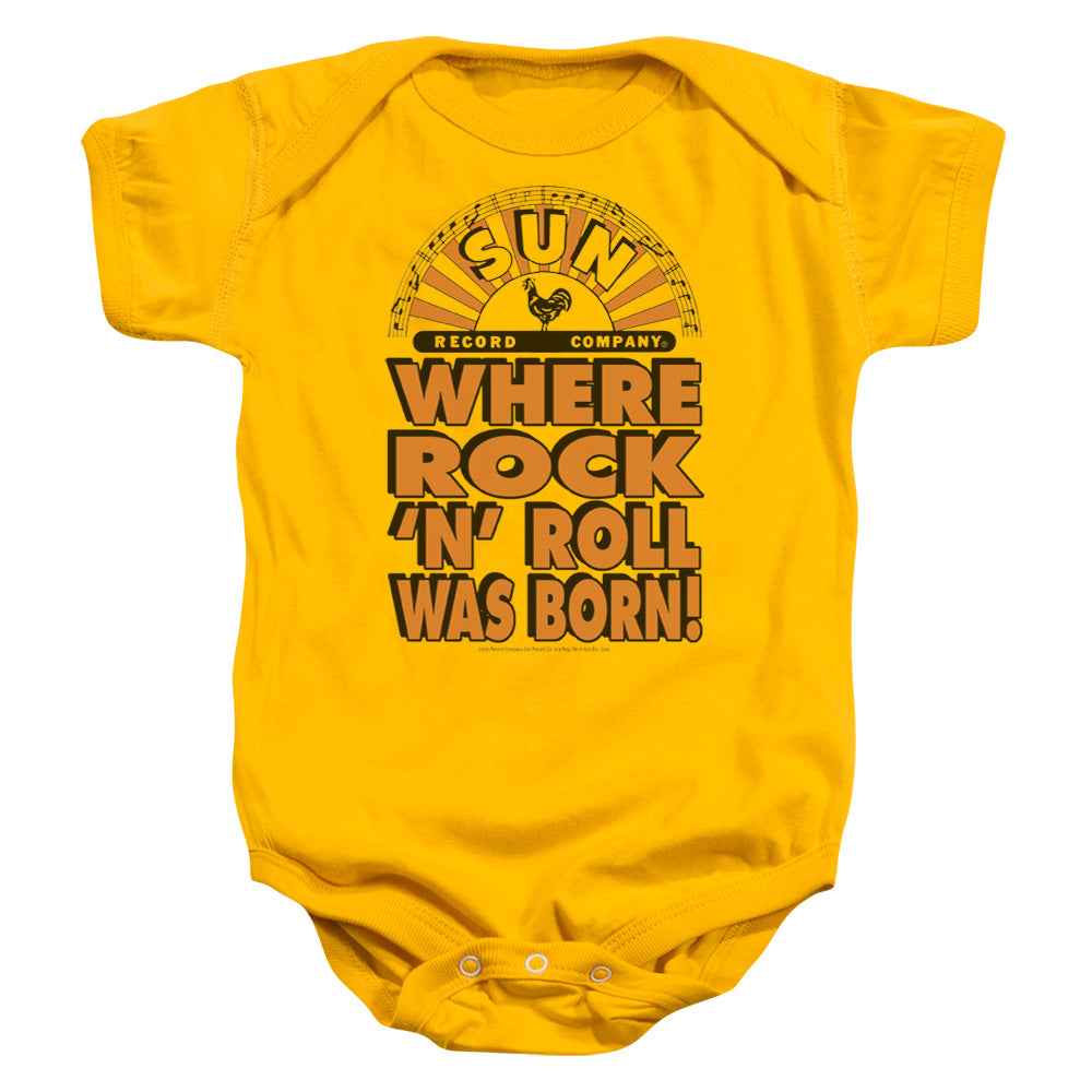 Sun - Where Rock Was Born - Infant Snapsuit - Gold