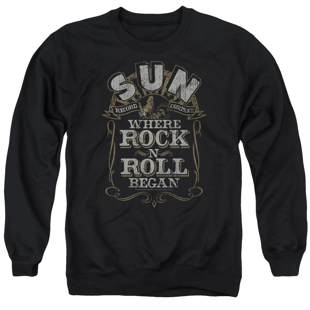 Sun - Where Rock Began - Adult Crewneck Sweatshirt - Black