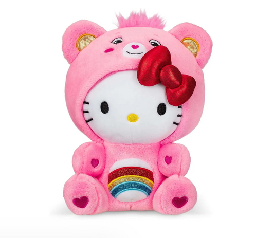 Sanrio Hello Kitty & Friends x Care Bears Beary Besties Hello Kitty Dressed as Cheer Bear 9-Inch Plush Figure