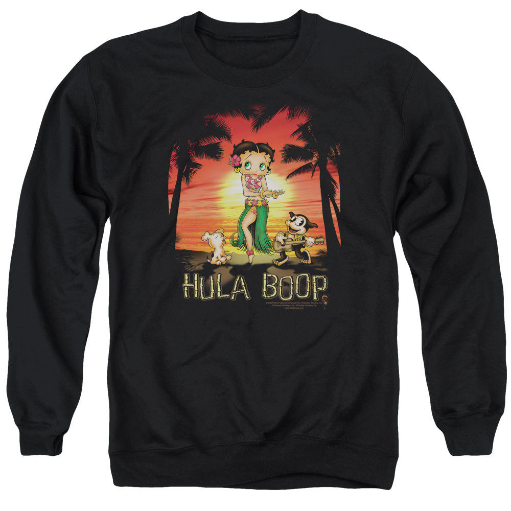 Betty Boop - Hulaboop - Adult Crewneck Sweatshirt - Black