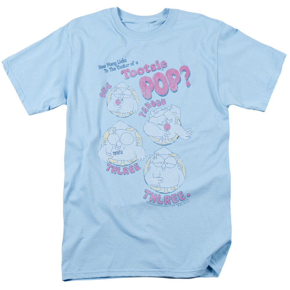 Tootsie Roll - Three - Short Sleeve Adult 18/1 - Light Blue T-shirt
