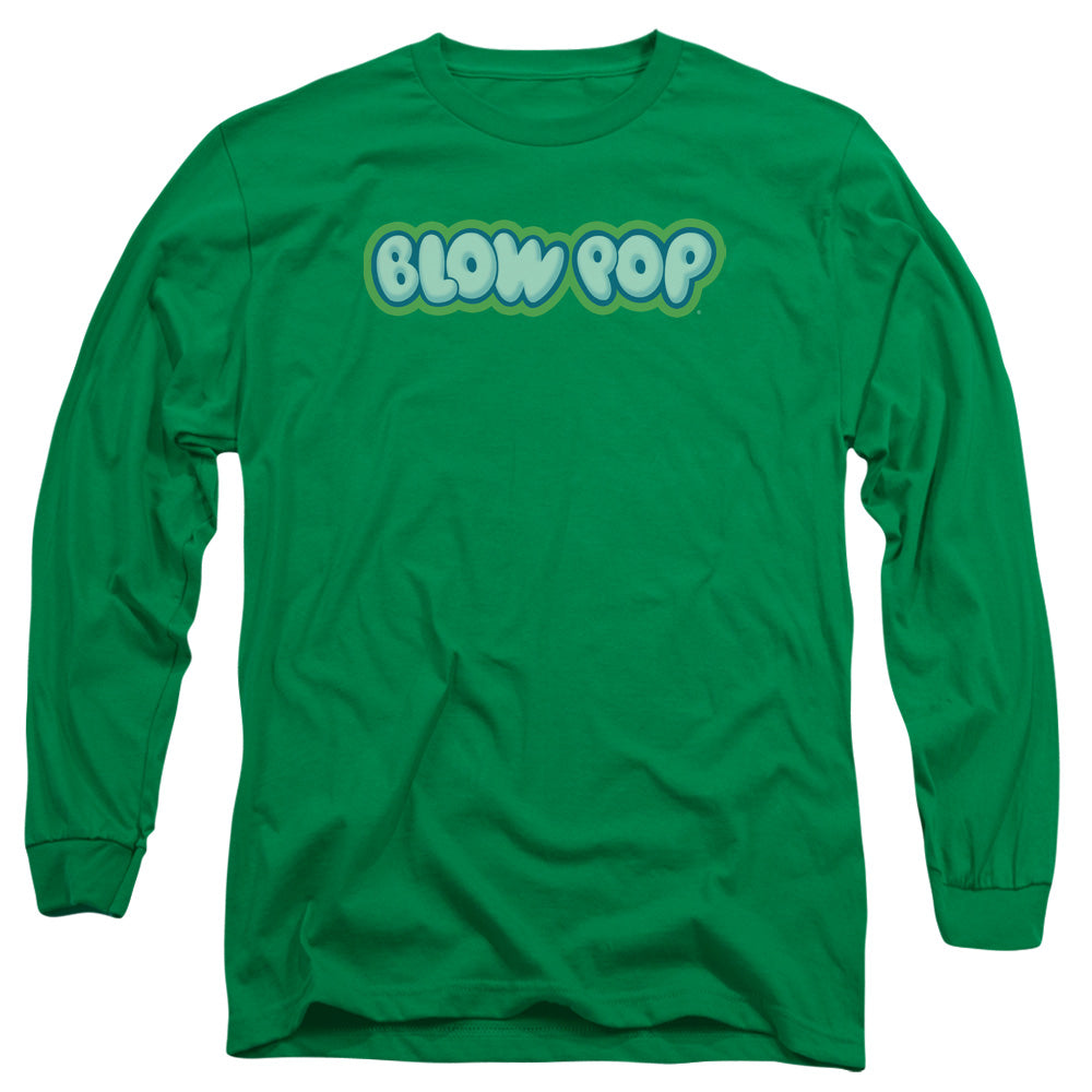 Tootsie Roll - Blow Pop Logo - Long Sleeve Adult 18/1 - Kelly Green T-shirt