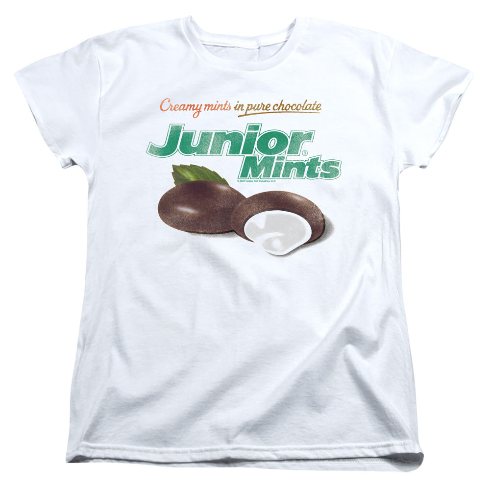 TOOTSIE ROLL JUNIOR MINTS LOGO - S/S WOMENS TEE - WHITE T-Shirt