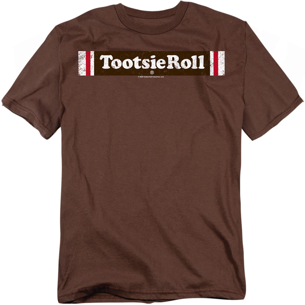 Tootsie Roll - Tootsie Roll Logo - Short Sleeve Adult 18/1 - Coffee T-shirt