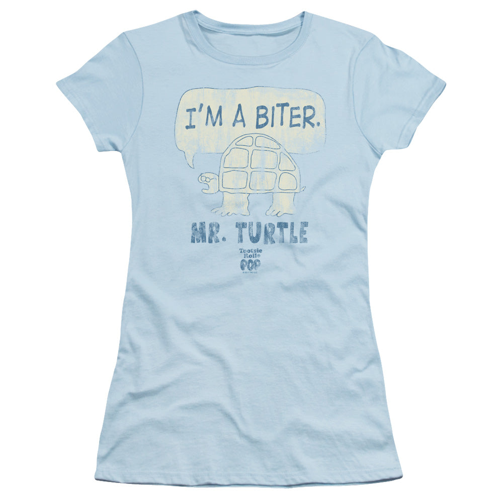 TOOTSIE ROLL IM A BITER - S/S JUNIOR SHEER - LIGHT BLUE T-Shirt
