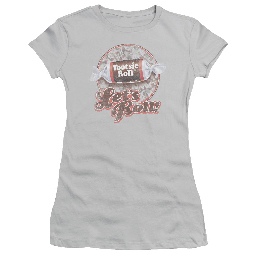 Tootsie Roll - Lets Roll! - Short Sleeve Junior Sheer - Silver T-shirt