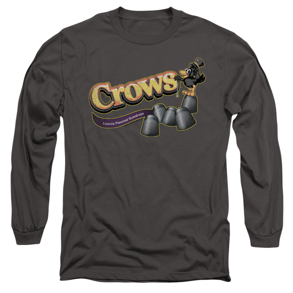 Tootise Roll - Crows - Long Sleeve Adult 18/1 - Charcoal T-shirt