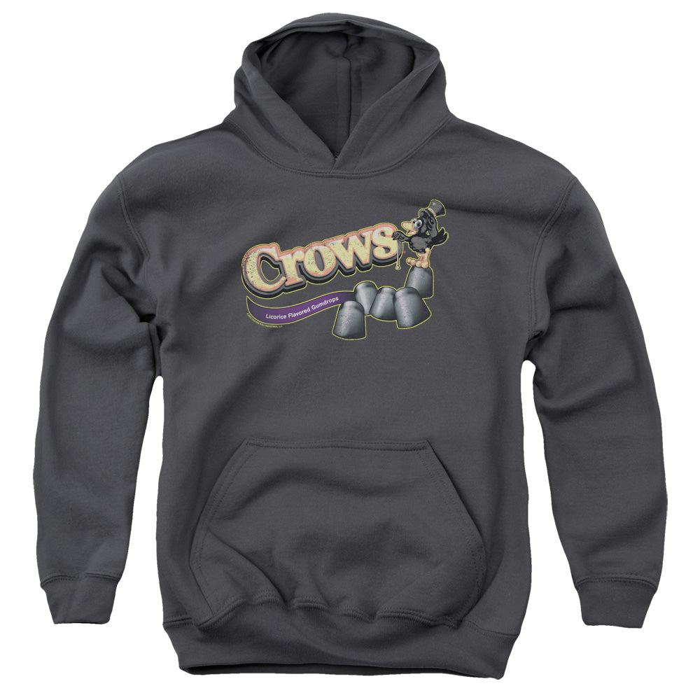 Tootise Roll - Crows - Youth Pull-over Hoodie - Charcoal
