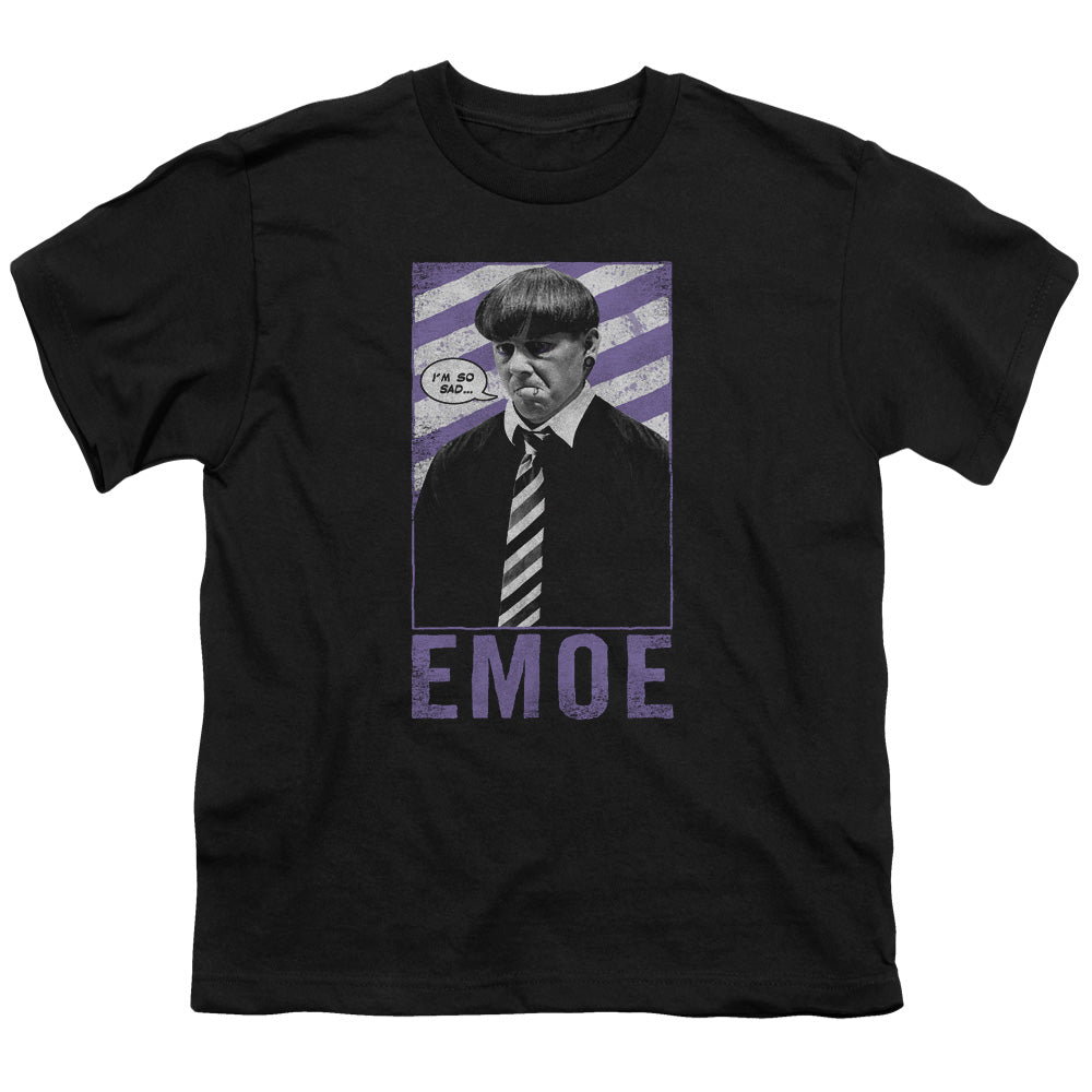 Three Stooges - Emoe - Short Sleeve Youth 18/1 - Black T-shirt