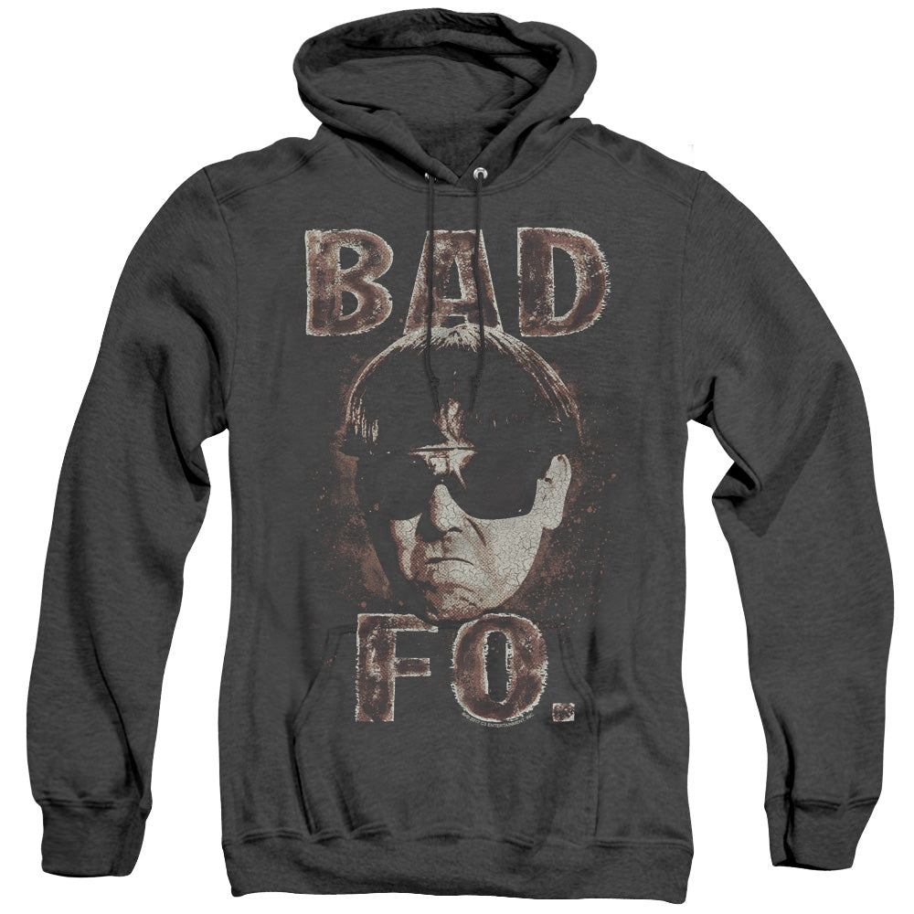 Three Stooges - Bad Moe Fo - Adult Heather Hoodie - Black