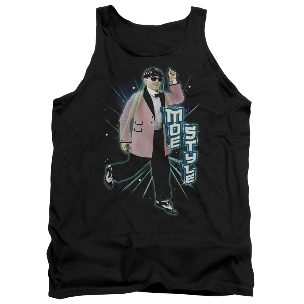 Three Stooges - Moe Style - Adult Tank - Black