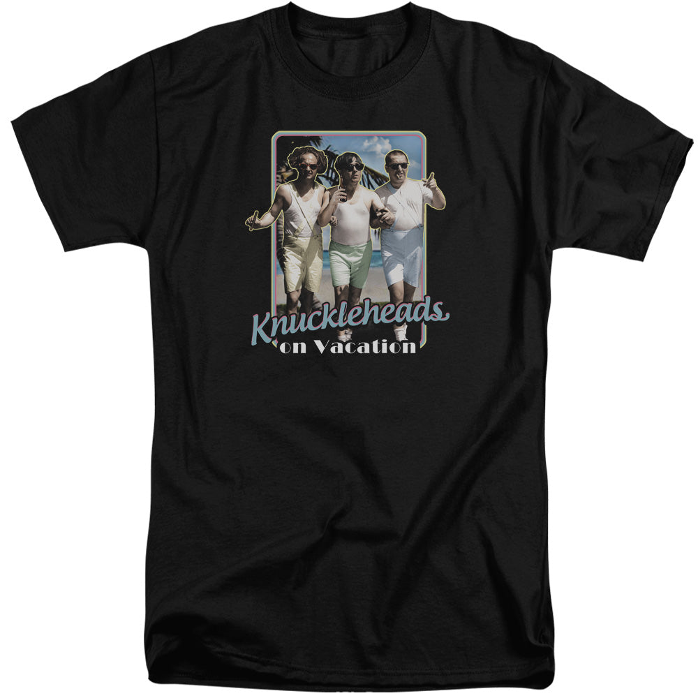 Three Stooges - Knucklesheads On Vacation - Short Sleeve Adult Tall - Black T-shirt