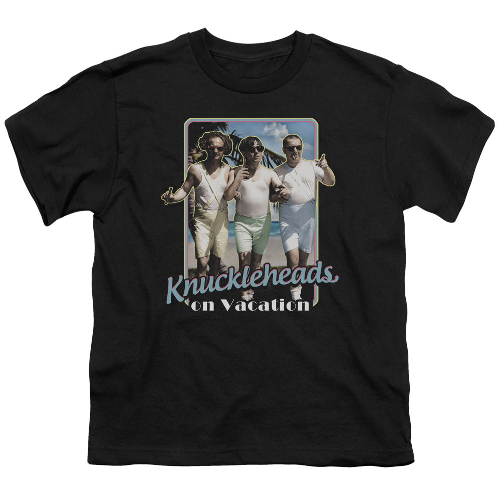 THREE STOOGES KNUCKLESHEADS ON VACATION - S/S YOUTH 18/1 - BLACK T-Shirt