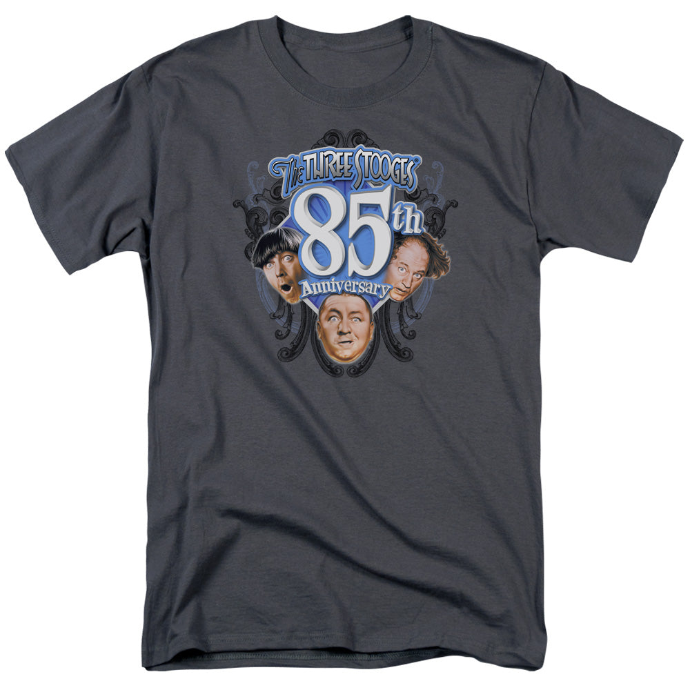 Three Stooges - 85th Anniversary 2 - Short Sleeve Adult 18/1 - Charcoal T-shirt