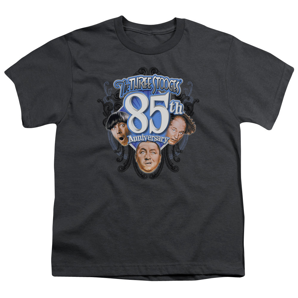 Three Stooges - 85th Anniversary 2 - Short Sleeve Youth 18/1 - Charcoal T-shirt